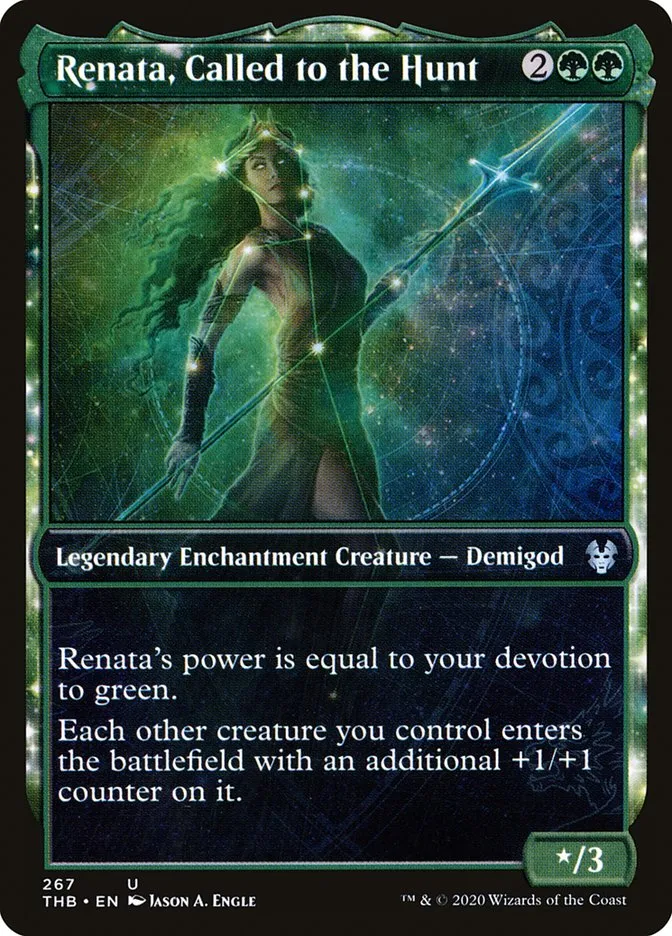 2020 Theros Beyond Death Renata, Called to the Hunt [Showcase] uncommon #267 uncommon card image