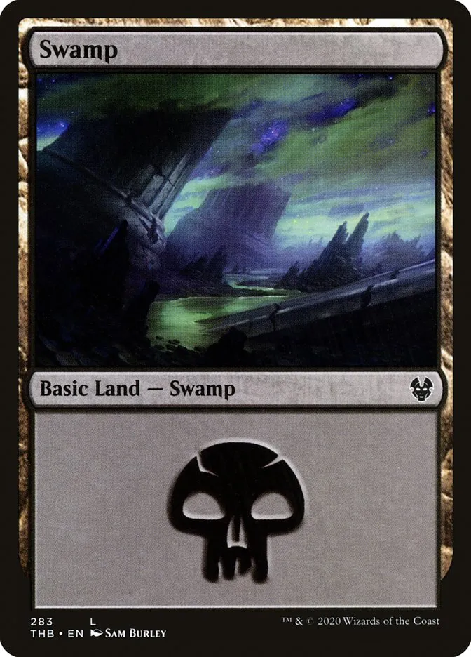 2020 Theros Beyond Death Swamp #283 common card image