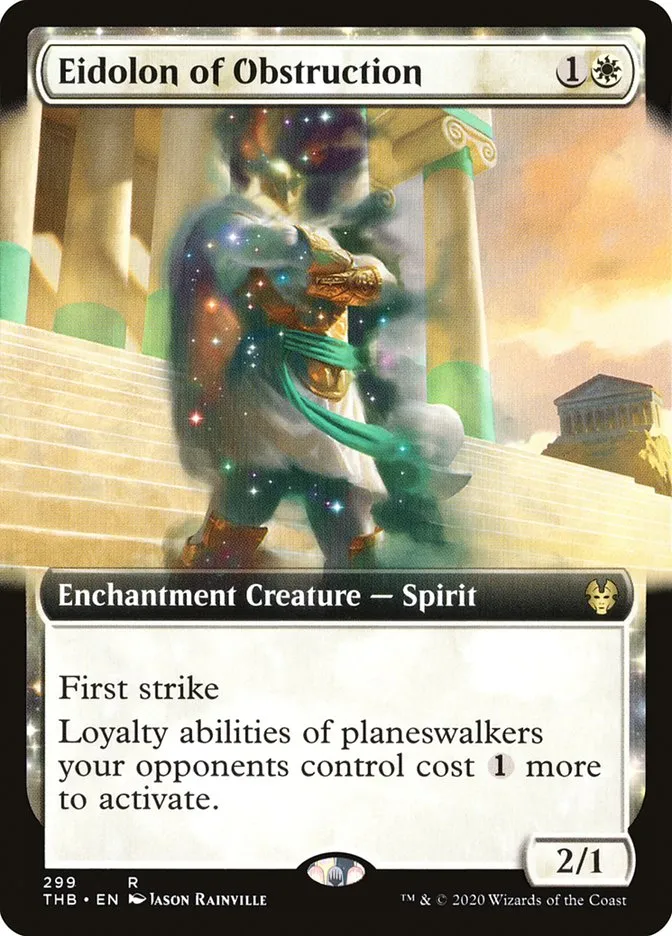 2020 Theros Beyond Death Eidolon of Obstruction rare #299 rare card image