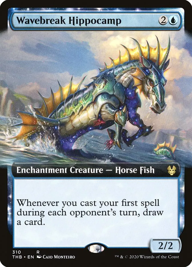 2020 Theros Beyond Death Wavebreak Hippocamp rare #310 rare card image