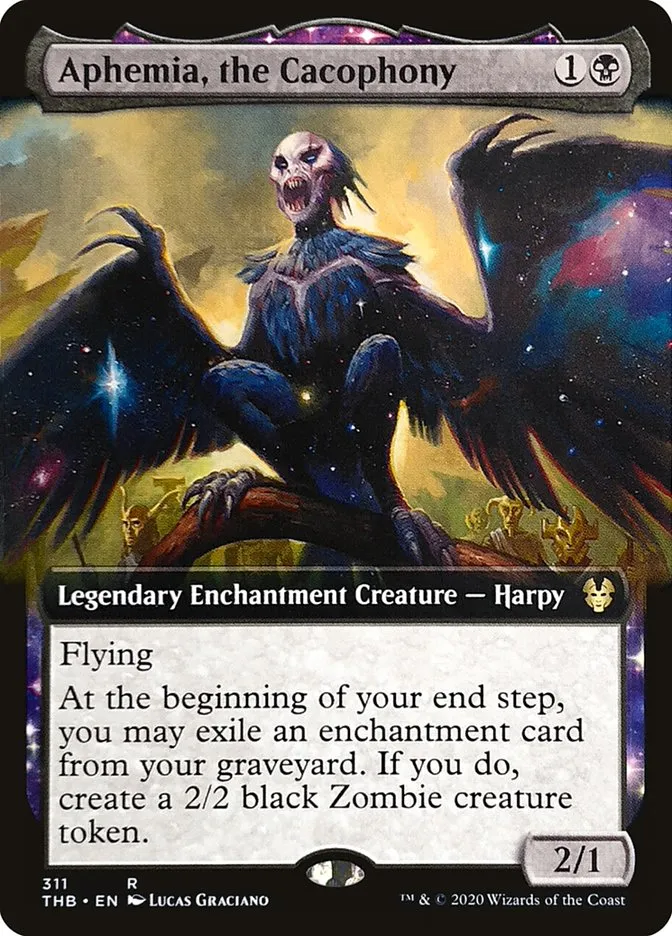 2020 Theros Beyond Death Aphemia, the Cacophony rare #311 rare card image