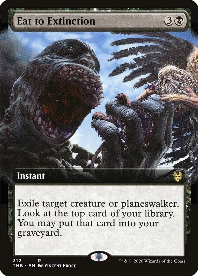 2020 Theros Beyond Death Eat to Extinction rare #312 rare card image