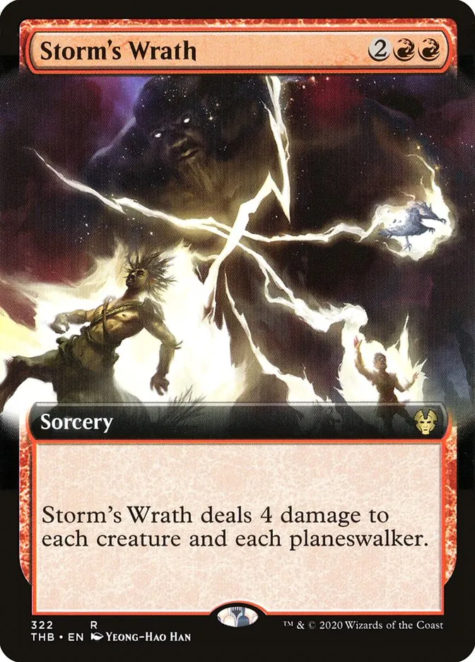 2020 Theros Beyond Death Storm's Wrath rare #322 rare card image