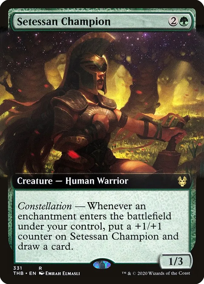 2020 Theros Beyond Death Setessan Champion rare #331 rare card image
