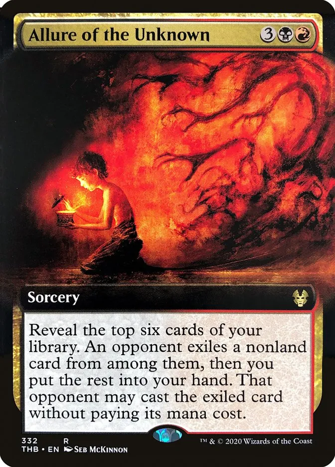 2020 Theros Beyond Death Allure of the Unknown rare #332 rare card image
