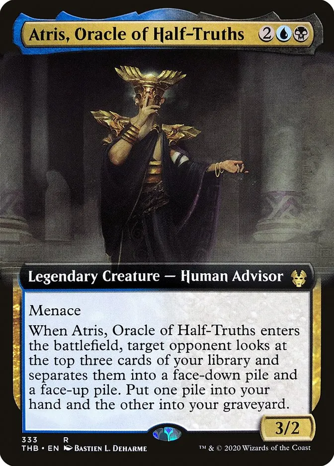 2020 Theros Beyond Death Atris, Oracle of Half-Truths #333 rare card image