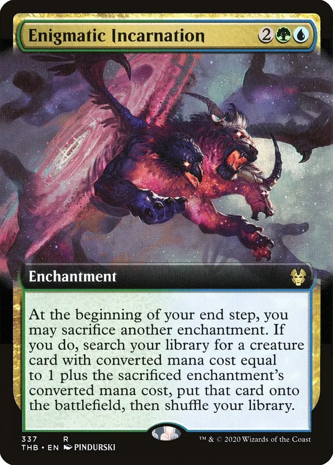 2020 Theros Beyond Death Enigmatic Incarnation rare #337 rare card image
