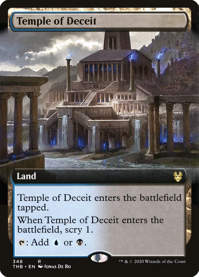 2020 Theros Beyond Death Temple of Deceit rare #348 rare card image