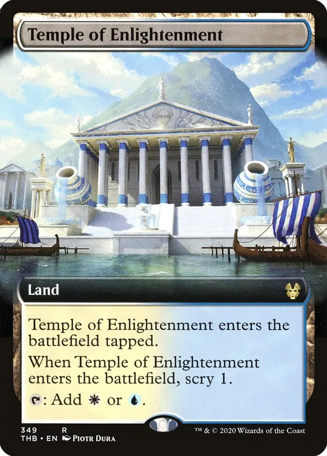 2020 Theros Beyond Death Temple of Enlightenment rare #349 rare card image