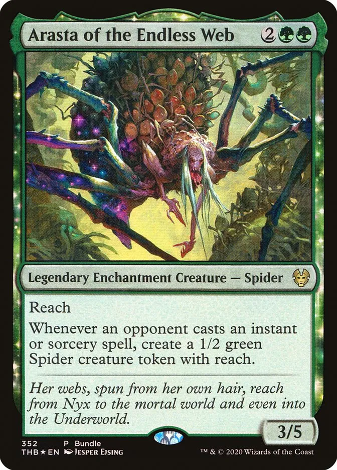 2020 Theros Beyond Death Arasta of the Endless Web #352 rare card image