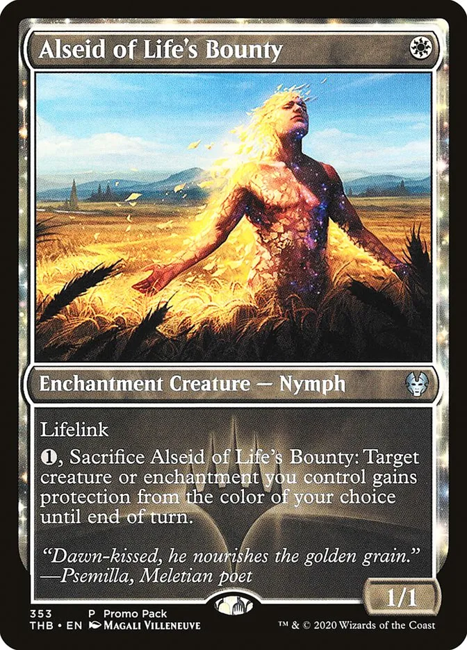 2020 Theros Beyond Death Alseid of Life's Bounty [Promo] uncommon #353 uncommon card image