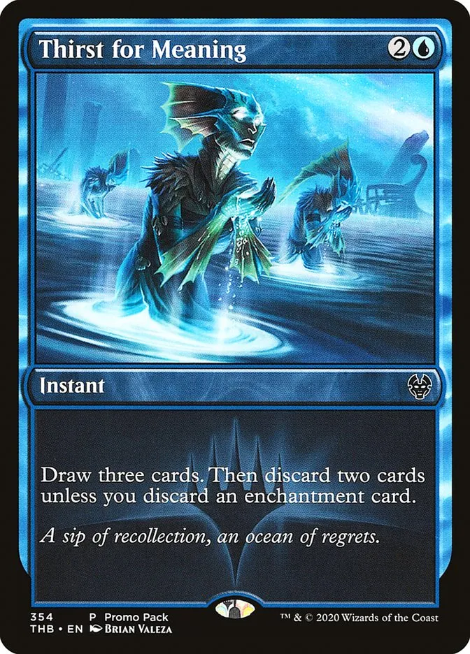2020 Theros Beyond Death Thirst for Meaning [Promo] common #354 common card image