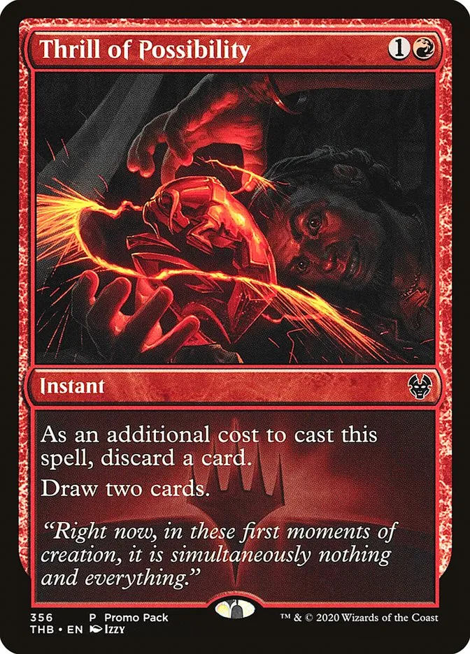 2020 Theros Beyond Death Thrill of Possibility [Promo] common #356 common card image