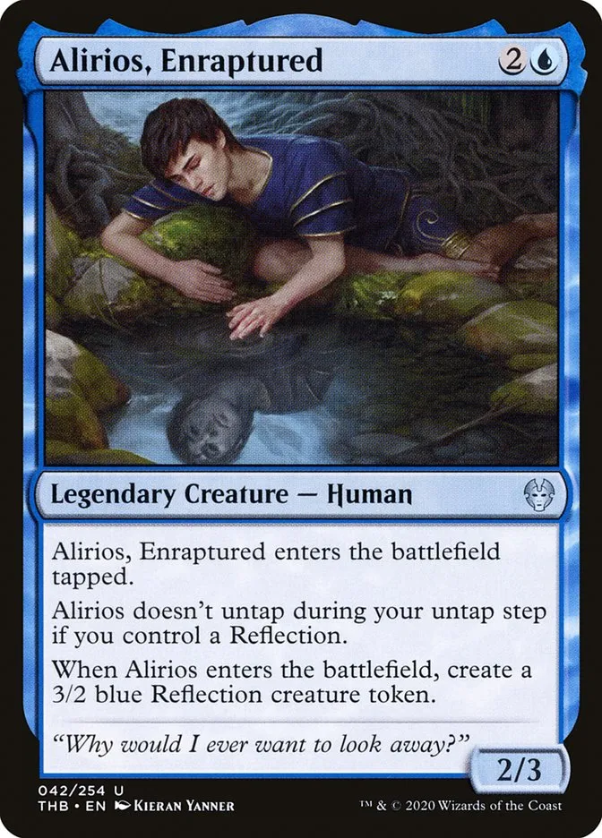 2020 Theros Beyond Death Alirios, Enraptured uncommon #42 uncommon card image