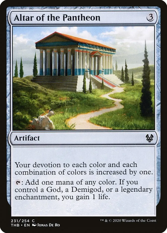 2020 Theros Beyond Death Altar of the Pantheon #231 common card image