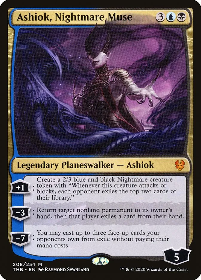 2020 Theros Beyond Death Ashiok, Nightmare Muse #208 mythic card image