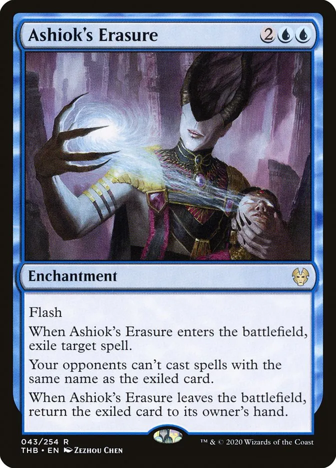 2020 Theros Beyond Death Ashiok's Erasure rare #43 rare card image