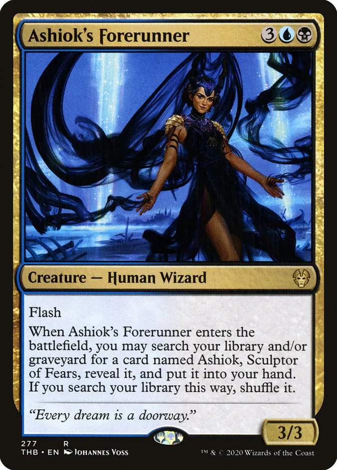 2020 Theros Beyond Death Ashiok's Forerunner #277 rare card image
