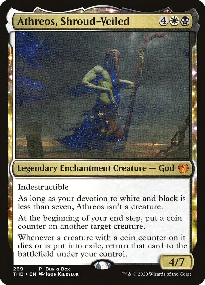 2020 Theros Beyond Death Athreos, Shroud-Veiled [Promo] mythic #269 mythic card image