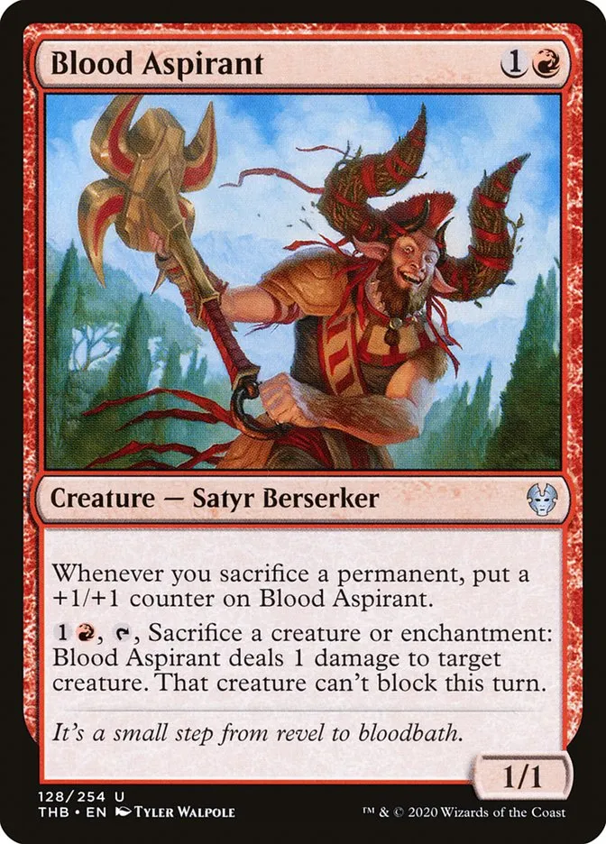 2020 Theros Beyond Death Blood Aspirant #128 uncommon card image