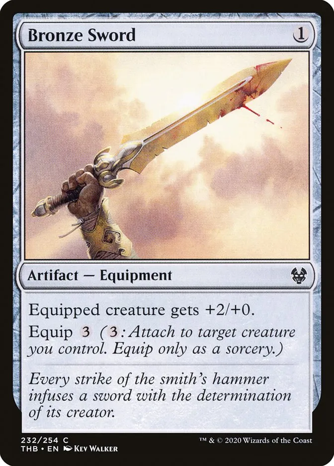 2020 Theros Beyond Death Bronze Sword #232 common card image