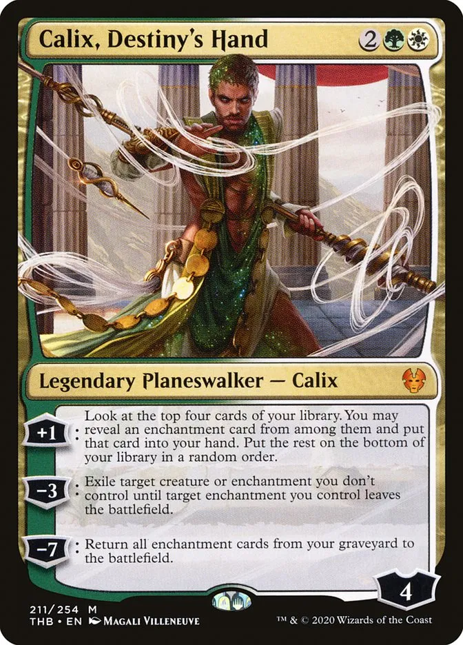 2020 Theros Beyond Death Calix, Destiny's Hand #211 mythic card image