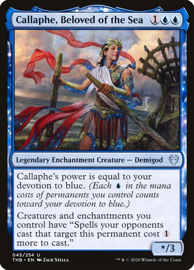 2020 Theros Beyond Death Callaphe, Beloved of the Sea uncommon #45 uncommon card image