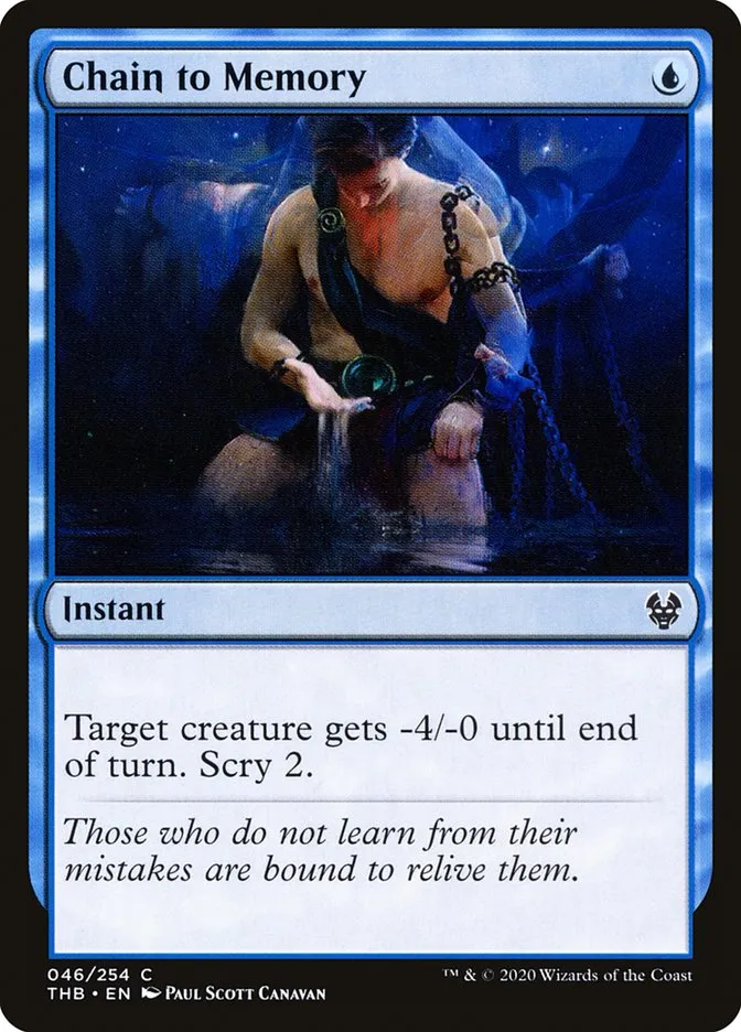2020 Theros Beyond Death Chain to Memory common #46 common card image