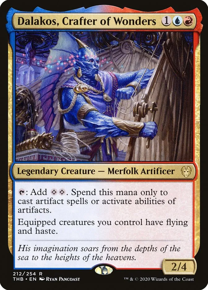 2020 Theros Beyond Death Dalakos, Crafter of Wonders rare #212 rare card image