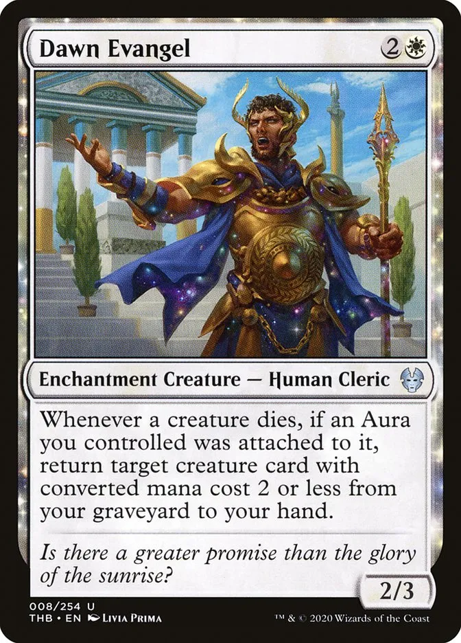 2020 Theros Beyond Death Dawn Evangel uncommon #8 uncommon card image