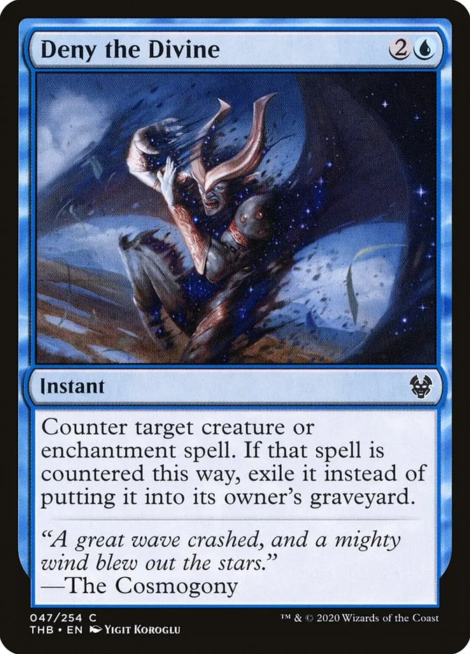 2020 Theros Beyond Death Deny the Divine common #47 common card image