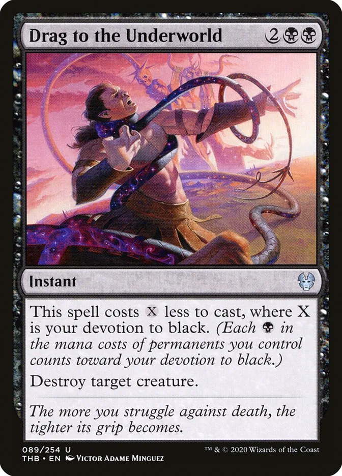 2020 Theros Beyond Death Drag to the Underworld uncommon #89 uncommon card image