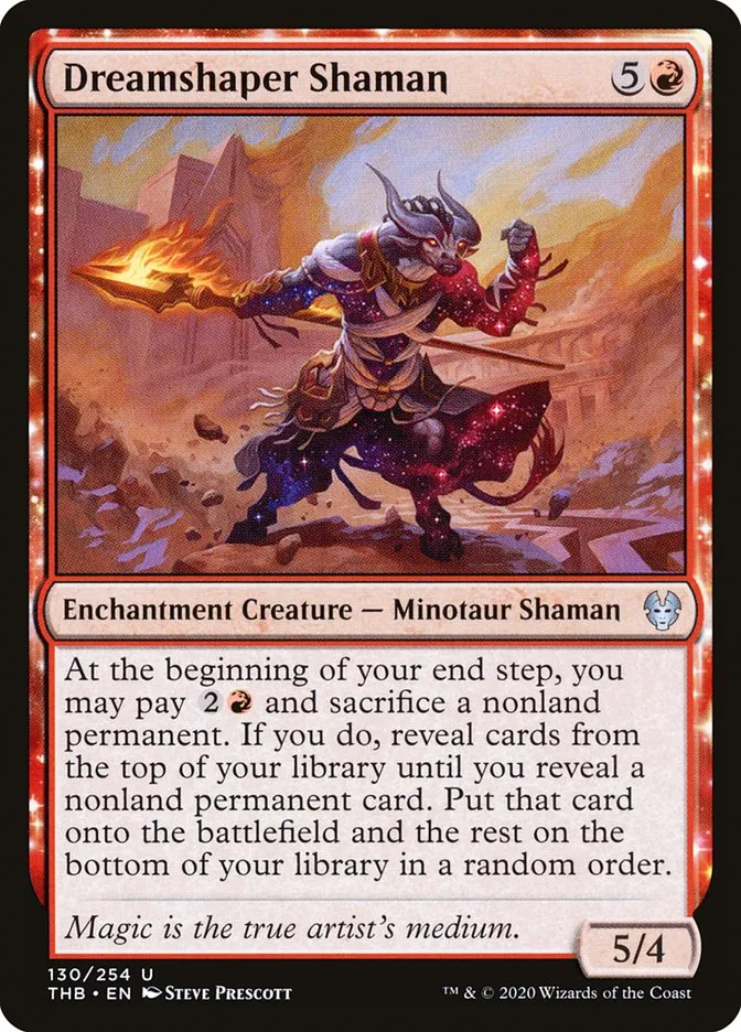2020 Theros Beyond Death Dreamshaper Shaman #130 uncommon card image