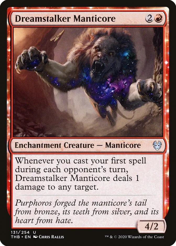 2020 Theros Beyond Death Dreamstalker Manticore #131 uncommon card image