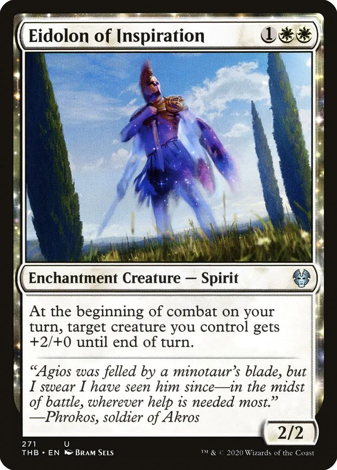 2020 Theros Beyond Death Eidolon of Inspiration #271 uncommon card image