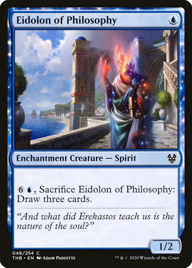 2020 Theros Beyond Death Eidolon of Philosophy common #48 common card image