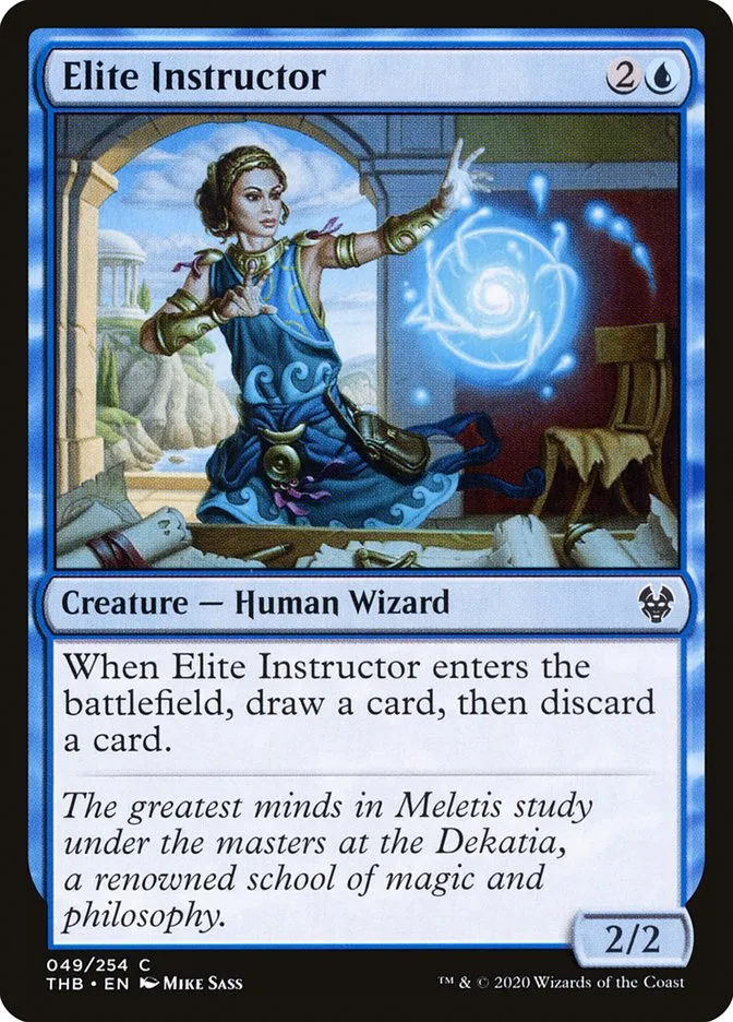 2020 Theros Beyond Death Elite Instructor common #49 common card image