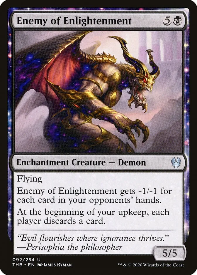 2020 Theros Beyond Death Enemy of Enlightenment uncommon #92 uncommon card image