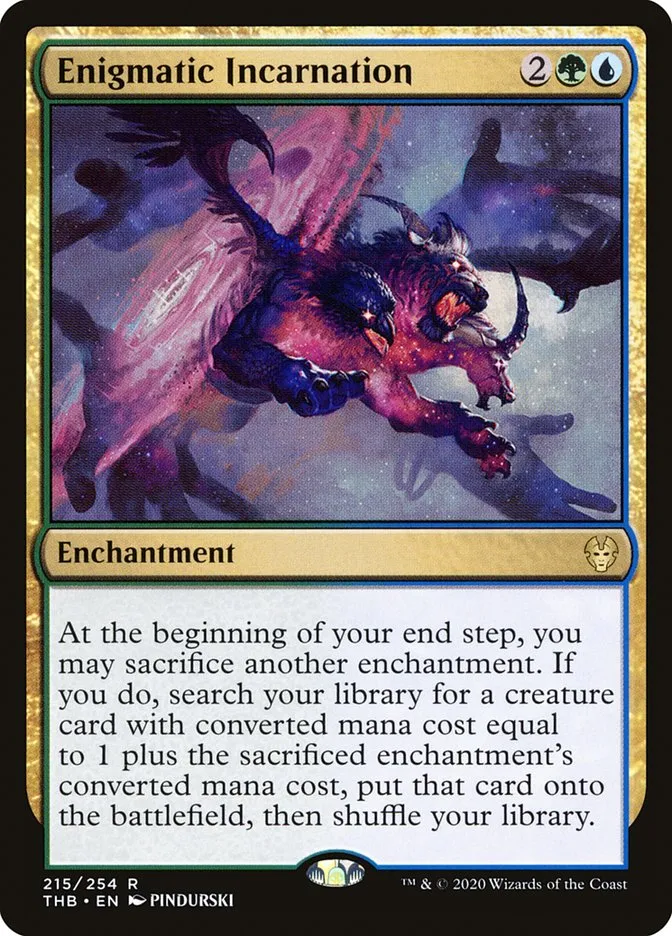2020 Theros Beyond Death Enigmatic Incarnation #215 rare card image