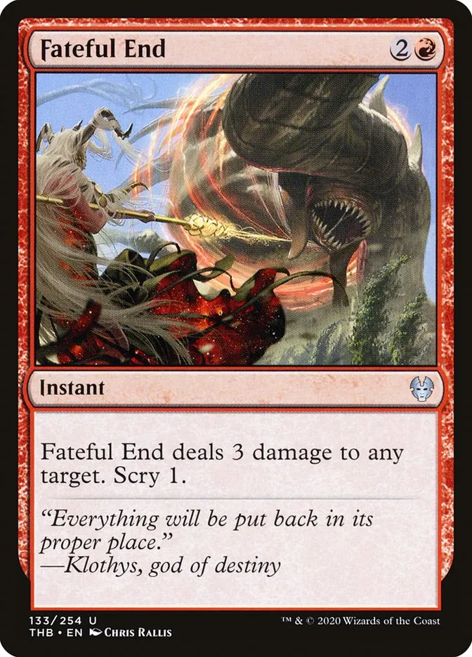 2020 Theros Beyond Death Fateful End #133 uncommon card image