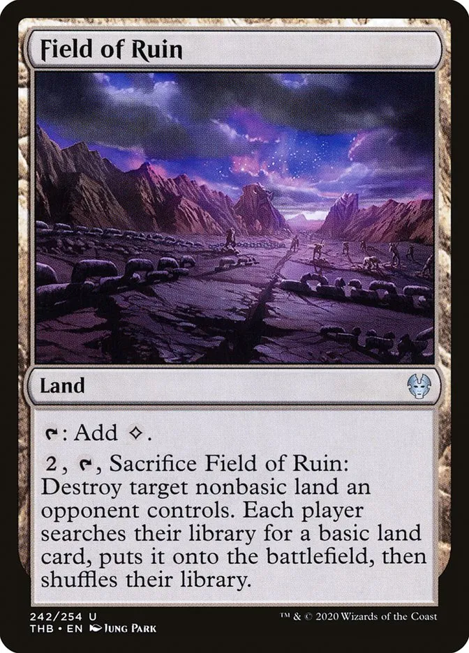 2020 Theros Beyond Death Field of Ruin #242 uncommon card image