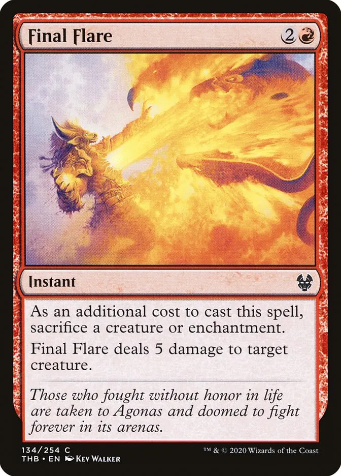2020 Theros Beyond Death Final Flare common #134 common card image
