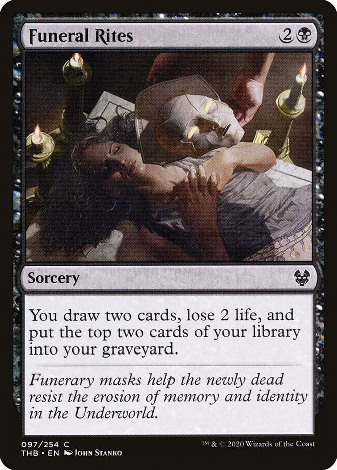 2020 Theros Beyond Death Funeral Rites #97 common card image