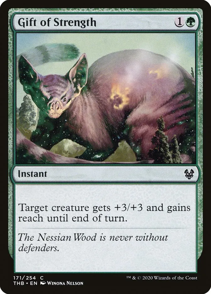 2020 Theros Beyond Death Gift of Strength #171 common card image