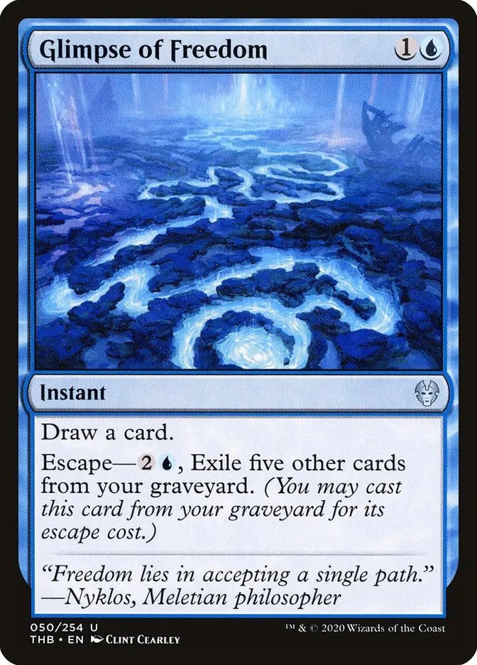 2020 Theros Beyond Death Glimpse of Freedom uncommon #50 uncommon card image