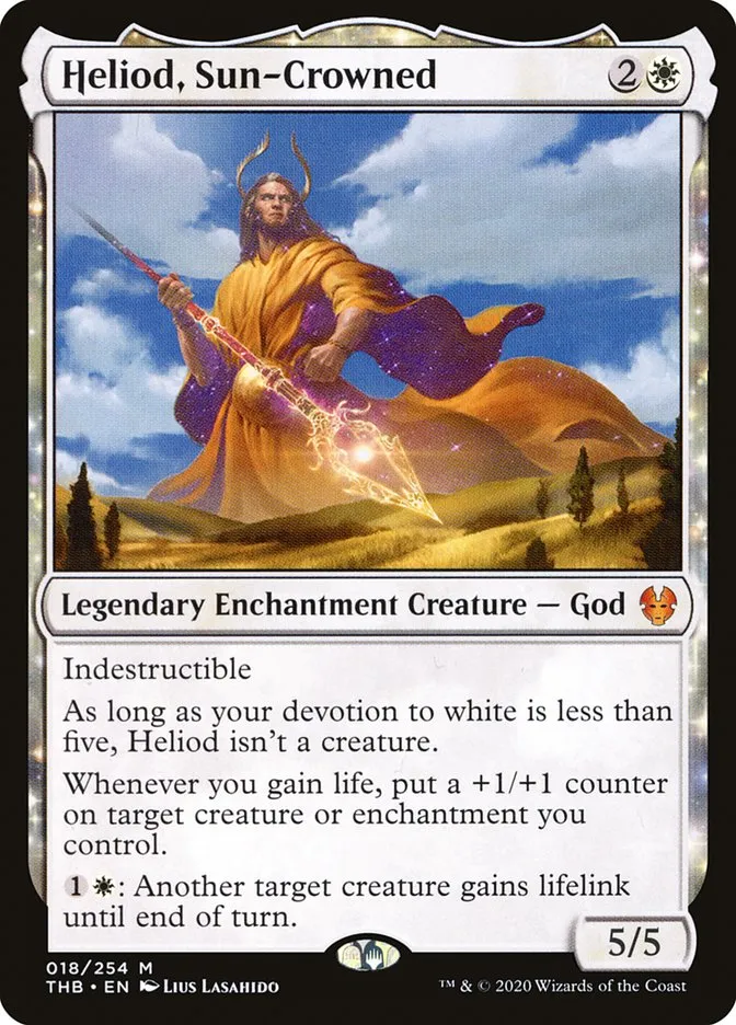 2020 Theros Beyond Death Heliod, Sun-Crowned mythic #18 mythic card image