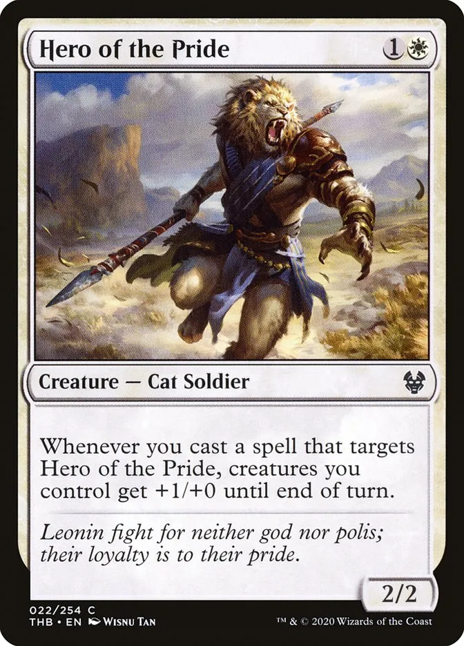 2020 Theros Beyond Death Hero of the Pride common #22 common card image