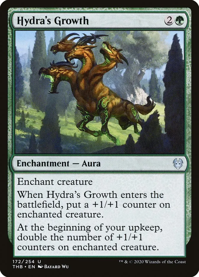 2020 Theros Beyond Death Hydra's Growth #172 uncommon card image