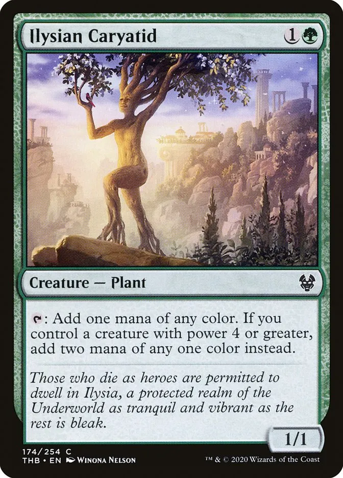 2020 Theros Beyond Death Ilysian Caryatid #174 common card image
