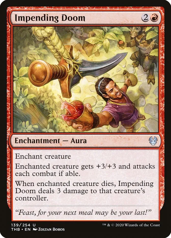 2020 Theros Beyond Death Impending Doom #139 uncommon card image